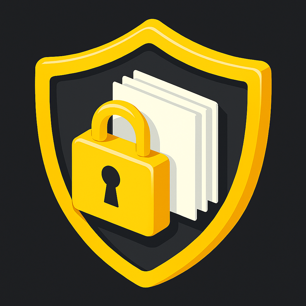 Shield icon on document